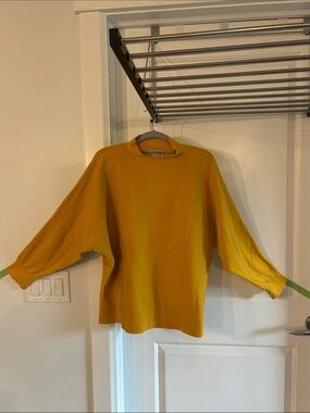 Mustard yellow slouchy stretchy pullover